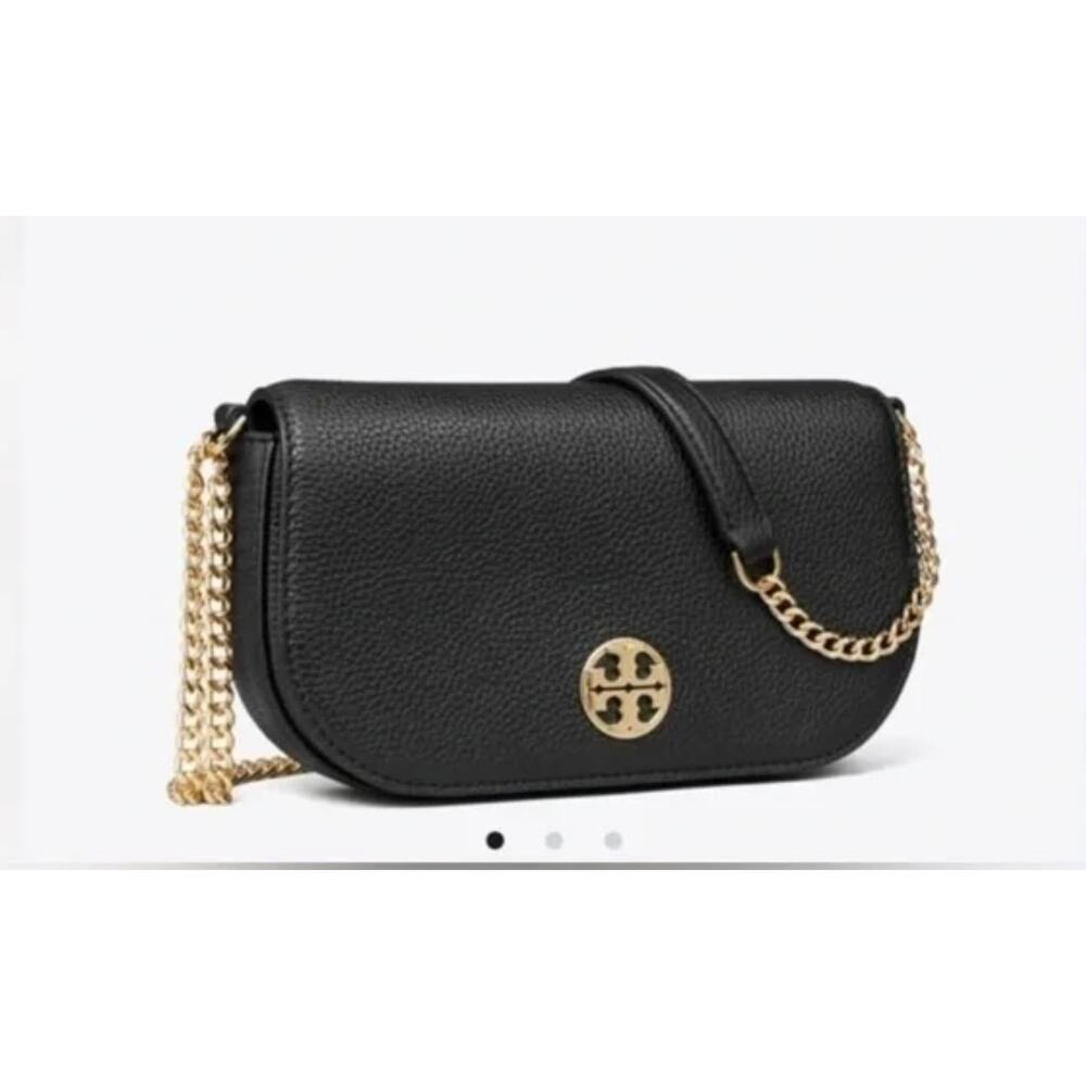 NWT! Tory Burch Chelsea Crossbody Bag Black/ Gold